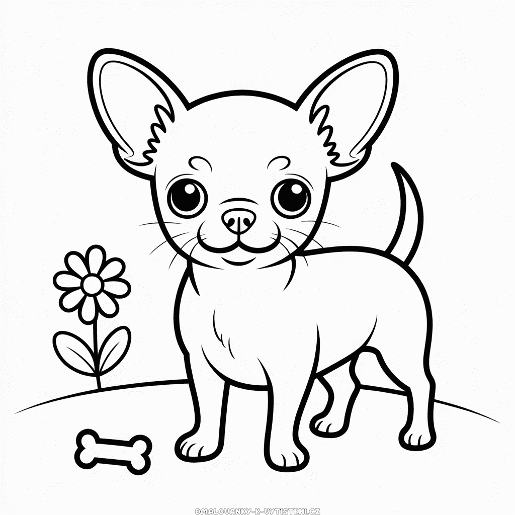 Pes Chihuahua Omalovánka