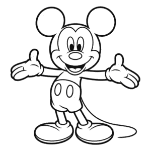 Prázdný Myšák Mickey Omalovánka