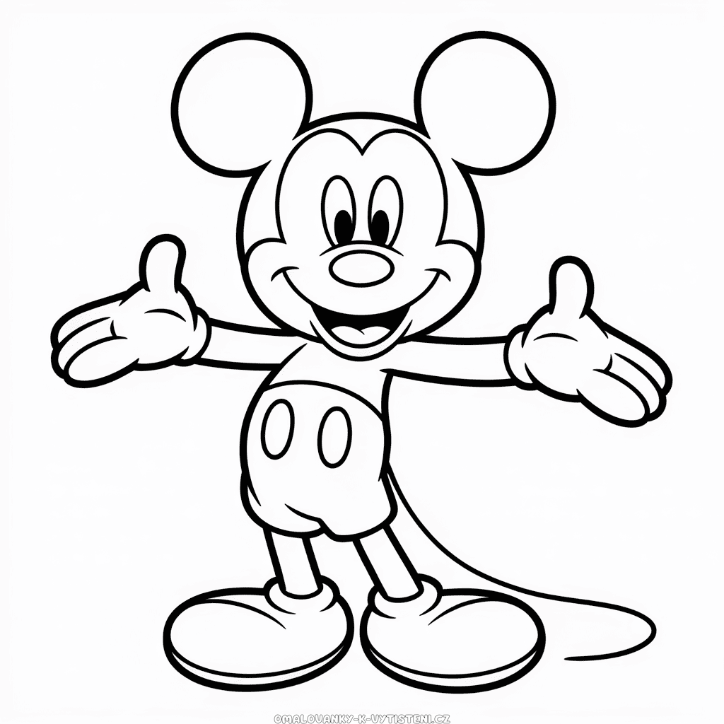 Prázdný Myšák Mickey Omalovánka