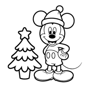 Vánoční Mickey Omalovánka