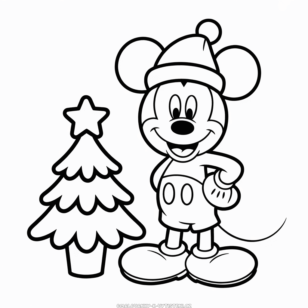 Vánoční Mickey Omalovánka