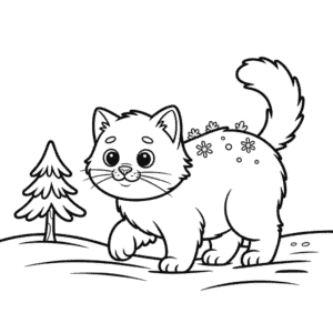 Arktická Kočka Omalovánka