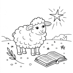 Bible a ovce Omalovánka