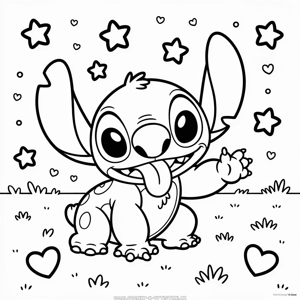 Disney Stitch Omalovánka