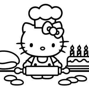 Hello Kitty Peče Omalovánka