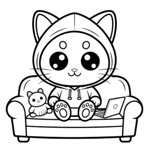 Kočka Aphmau Omalovánka