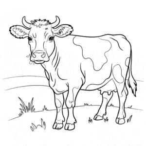 Kráva pro dospělé Omalovánka