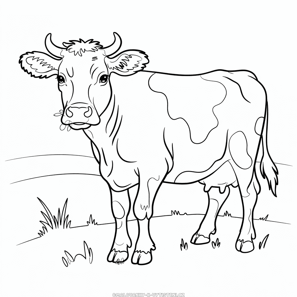 Kráva pro dospělé Omalovánka