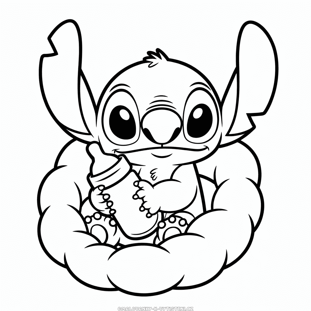 Miminko Stitch Omalovánka