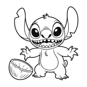 Rozzlobený Stitch Omalovánka