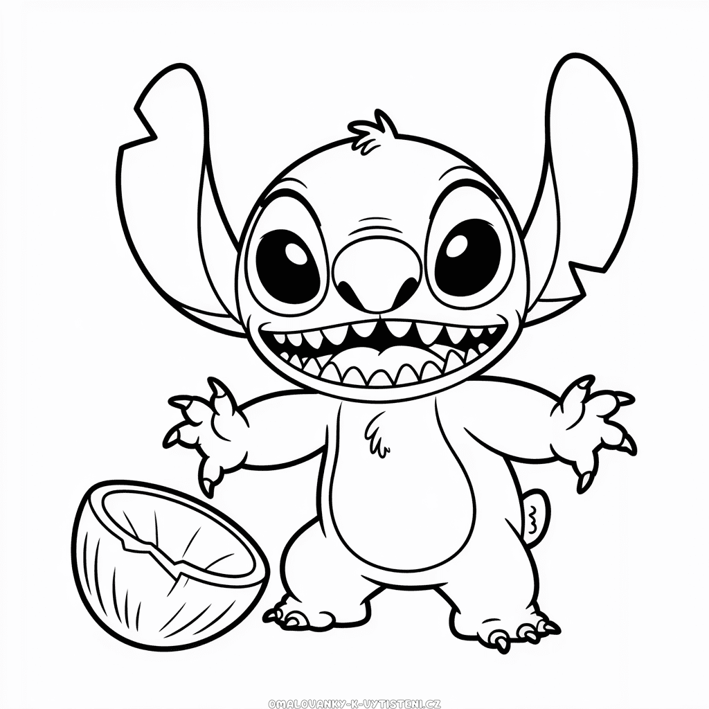 Rozzlobený Stitch Omalovánka