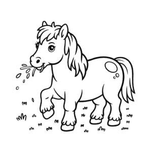 Shetlandský poni Omalovánka
