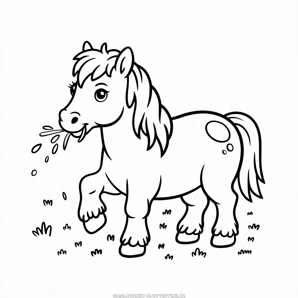 Shetlandský poni Omalovánka