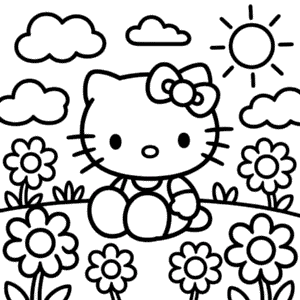 Tisknutelná Hello Kitty Omalovánka