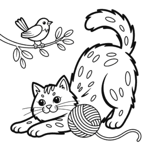 Velká kočka Omalovánka