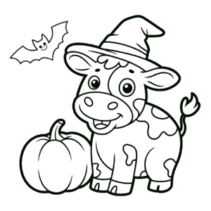 Veselý Halloween, krávo Omalovánka