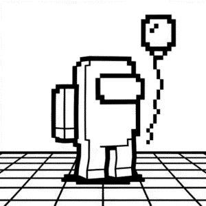 Among Us Minecraft Omalovánka