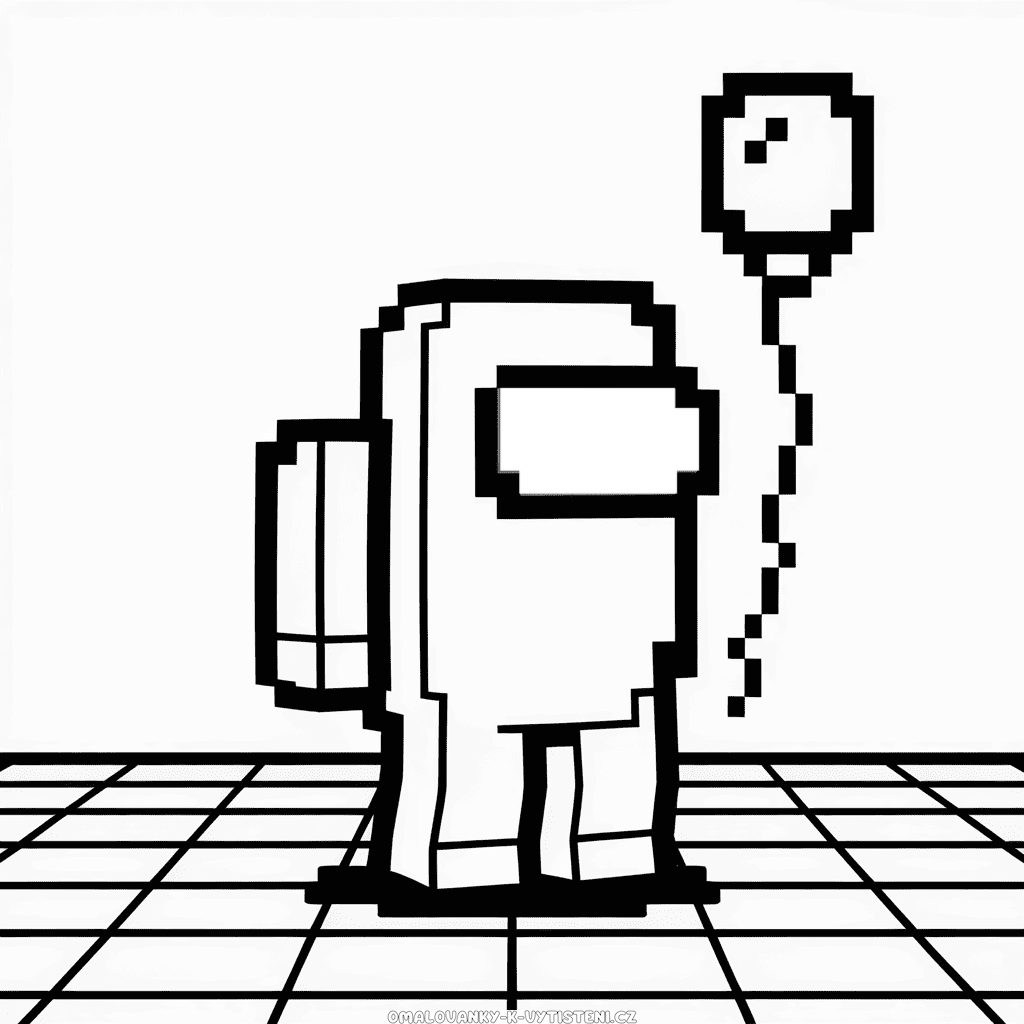 Among Us Minecraft Omalovánka
