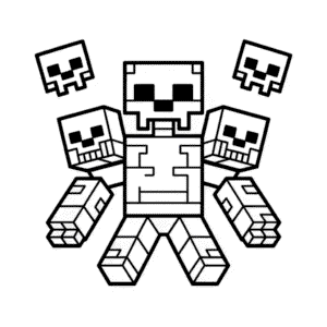Boss v Minecraftu Omalovánka