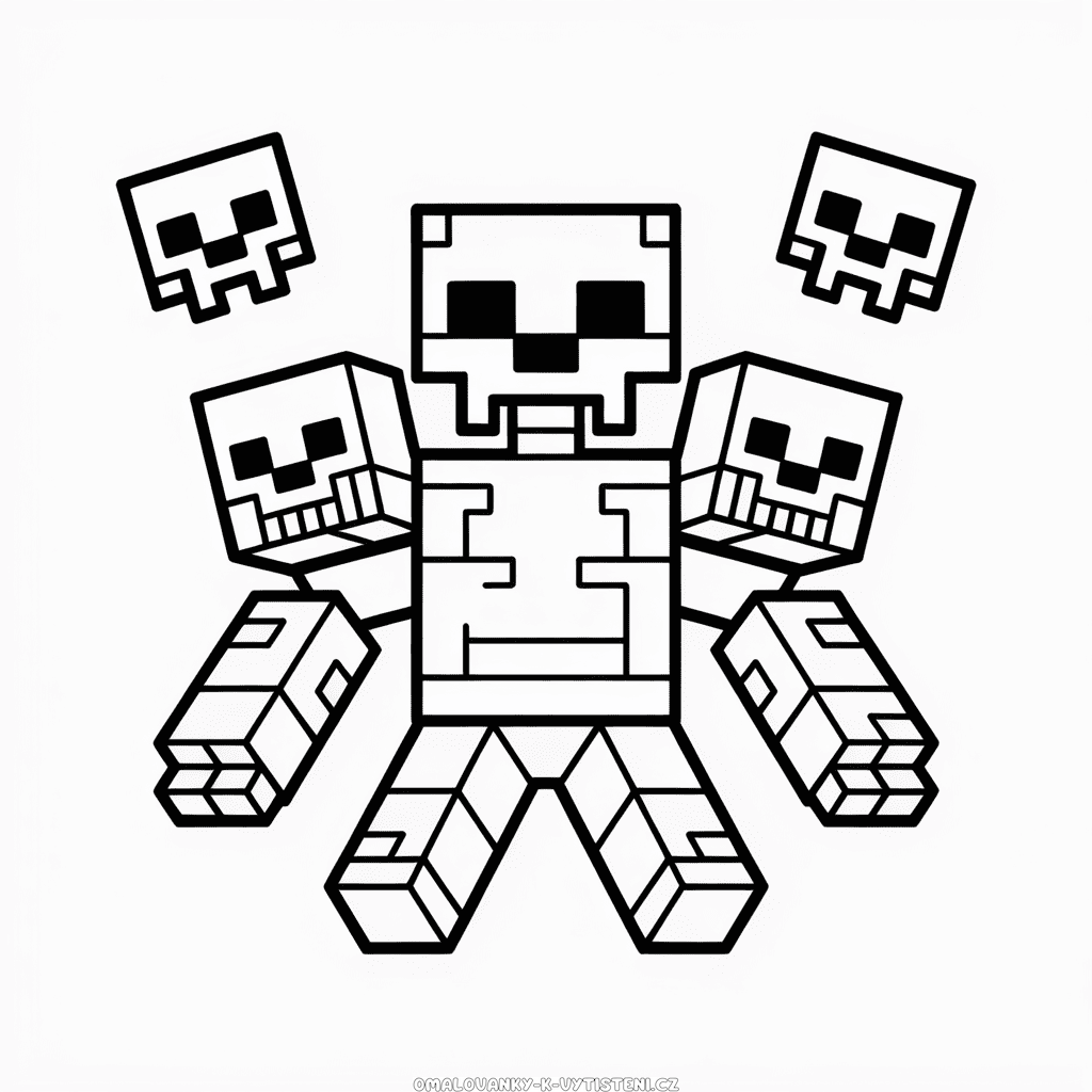 Boss v Minecraftu Omalovánka