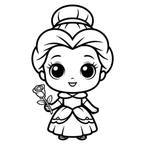 Chibi Disney Princezny Omalovánka