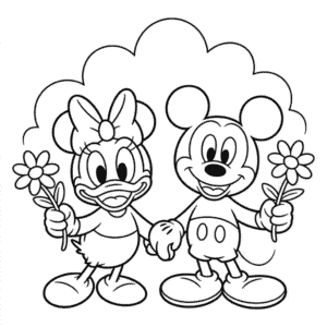 Daisy a Myšák Mickey Omalovánka