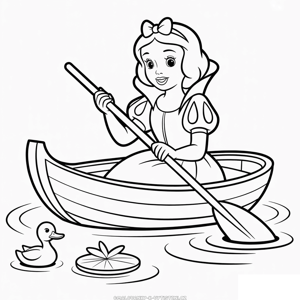 Disney Sněhurka v Lodi Omalovánka