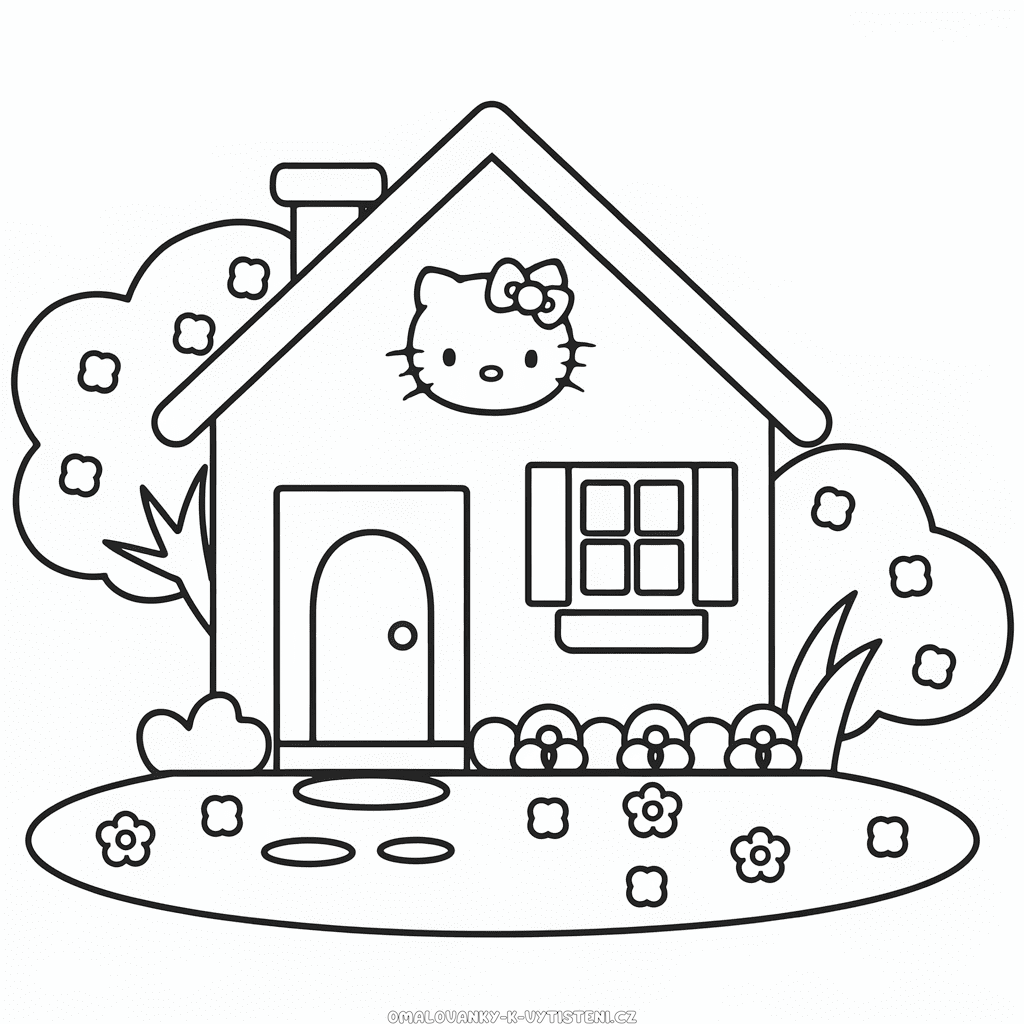 Dům Hello Kitty Omalovánka