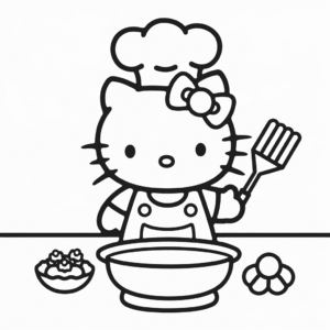 Hello Kitty Kuchařka Omalovánka