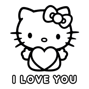 Hello Kitty Miluji Tě Omalovánka