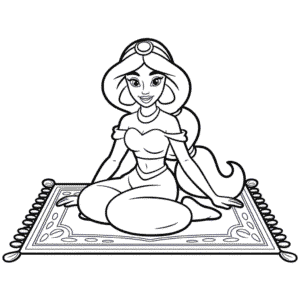 Jasmína a kouzelný koberec Omalovánka