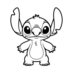 Jednoduchý Stitch Omalovánka