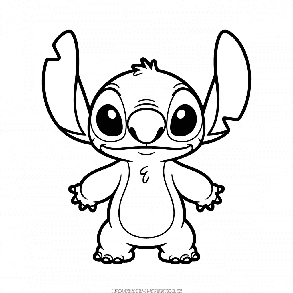 Jednoduchý Stitch Omalovánka