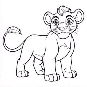 Kovu z Lvího Krále Omalovánka