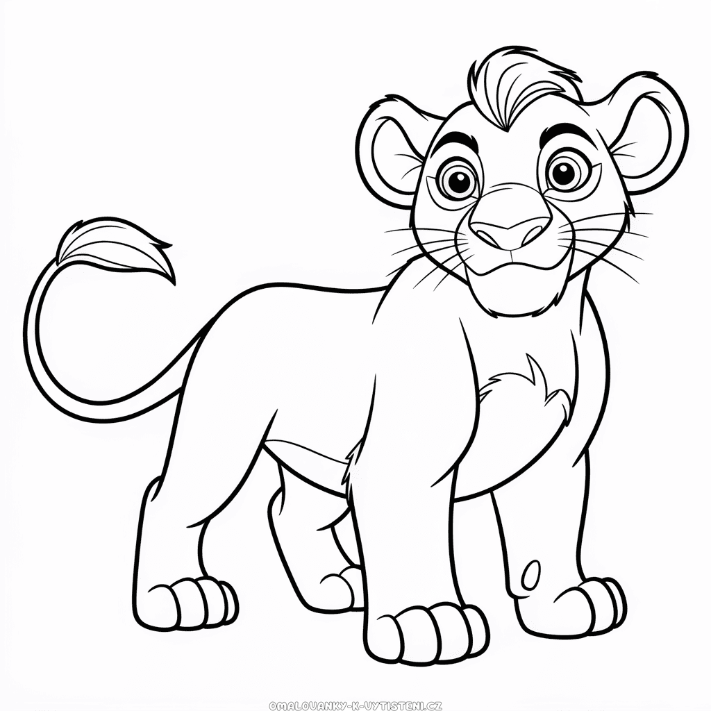 Kovu z Lvího Krále Omalovánka