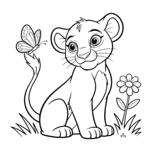 Nala Lví Král Omalovánka