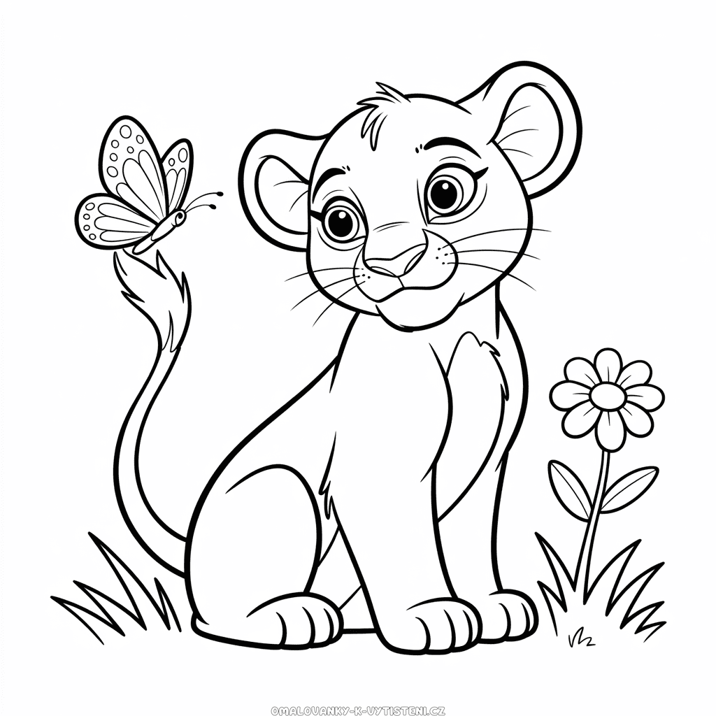 Nala Lví Král Omalovánka