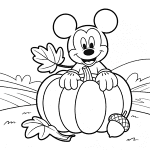 Podzimní Mickey Omalovánka
