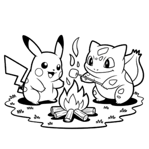 Pokémon Pikachu a přátelé Omalovánka