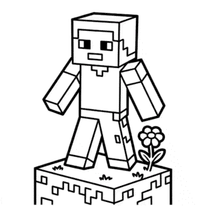Postava Minecraft Omalovánka