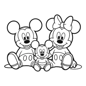 Rodina Myšáka Mickeyho Omalovánka