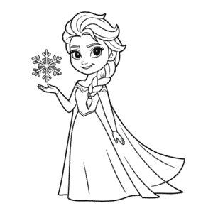 Snadná Elsa Omalovánka