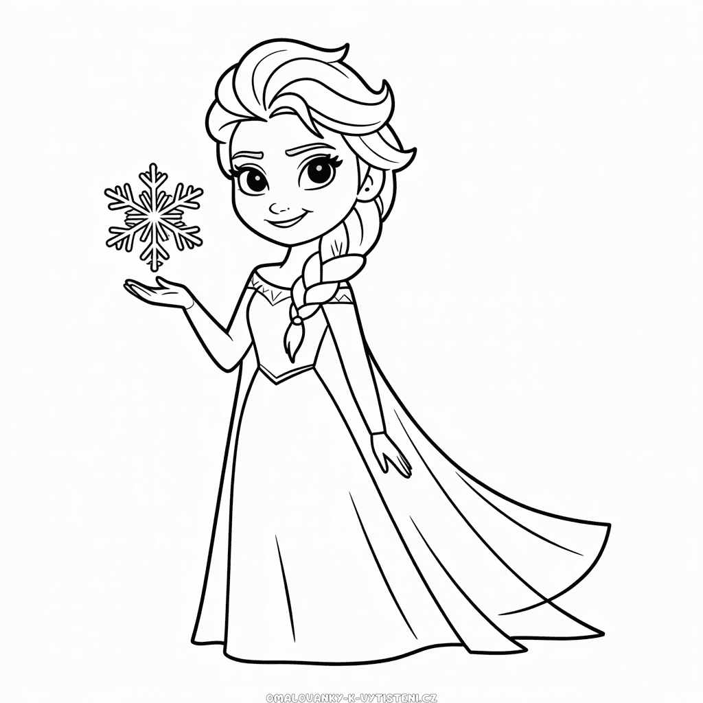 Snadná Elsa Omalovánka