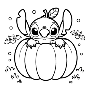 Stitch v dýni Omalovánka
