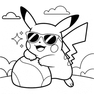 Super Pikachu Omalovánka