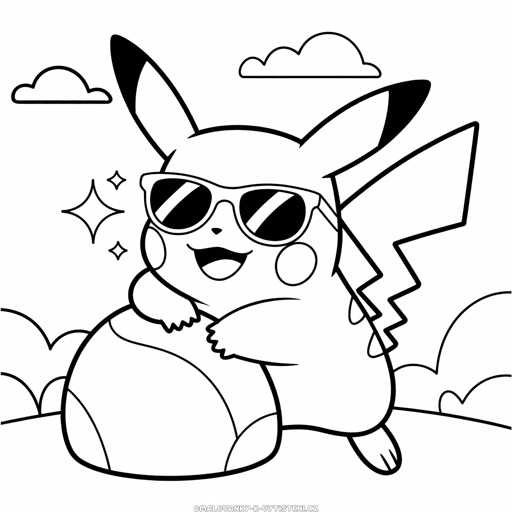 Super Pikachu Omalovánka