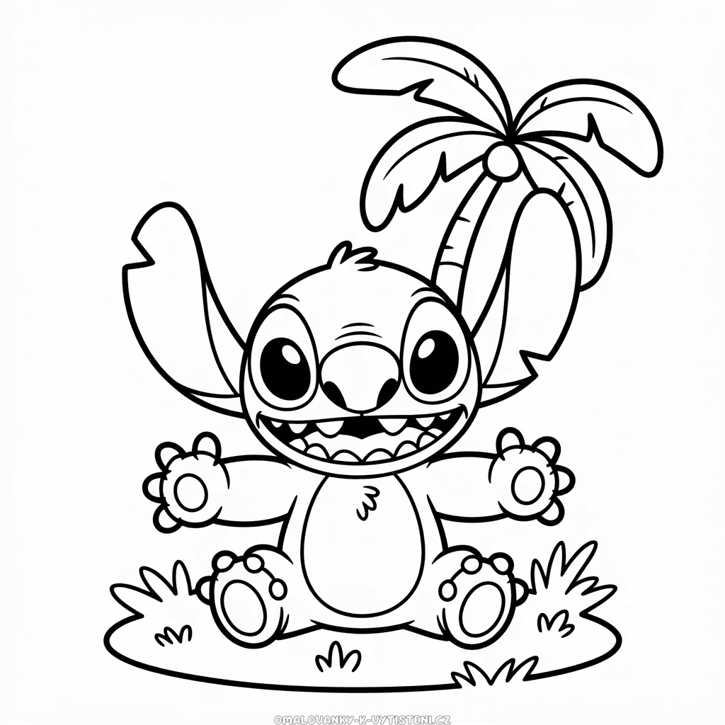 Tisknutelný Stitch Omalovánka