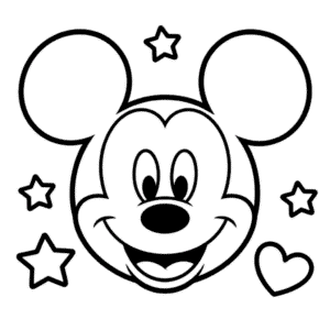 Tvář Myšáka Mickeyho Omalovánka