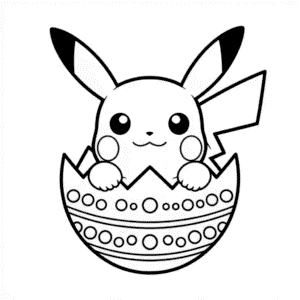 Velikonoční Pikachu Omalovánka