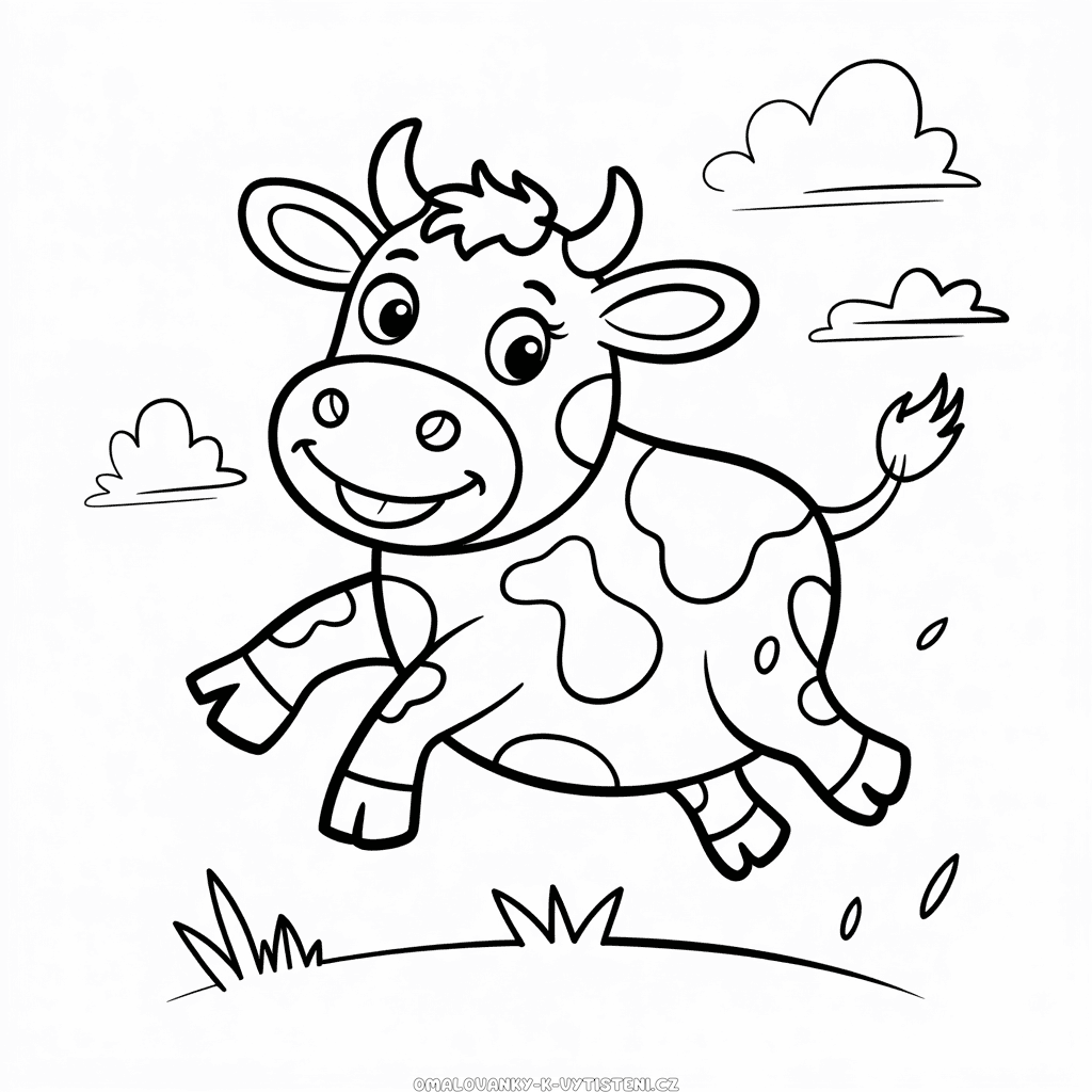 Volná Kráva Omalovánka
